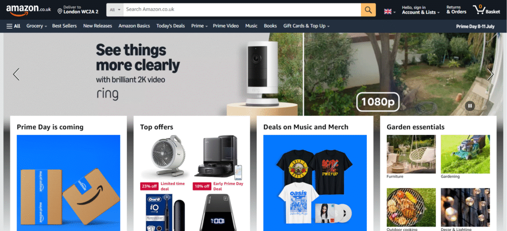 Amazon.co.uk Screenshot