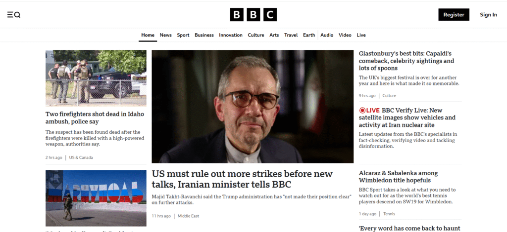 BBC.co.uk Screenshot