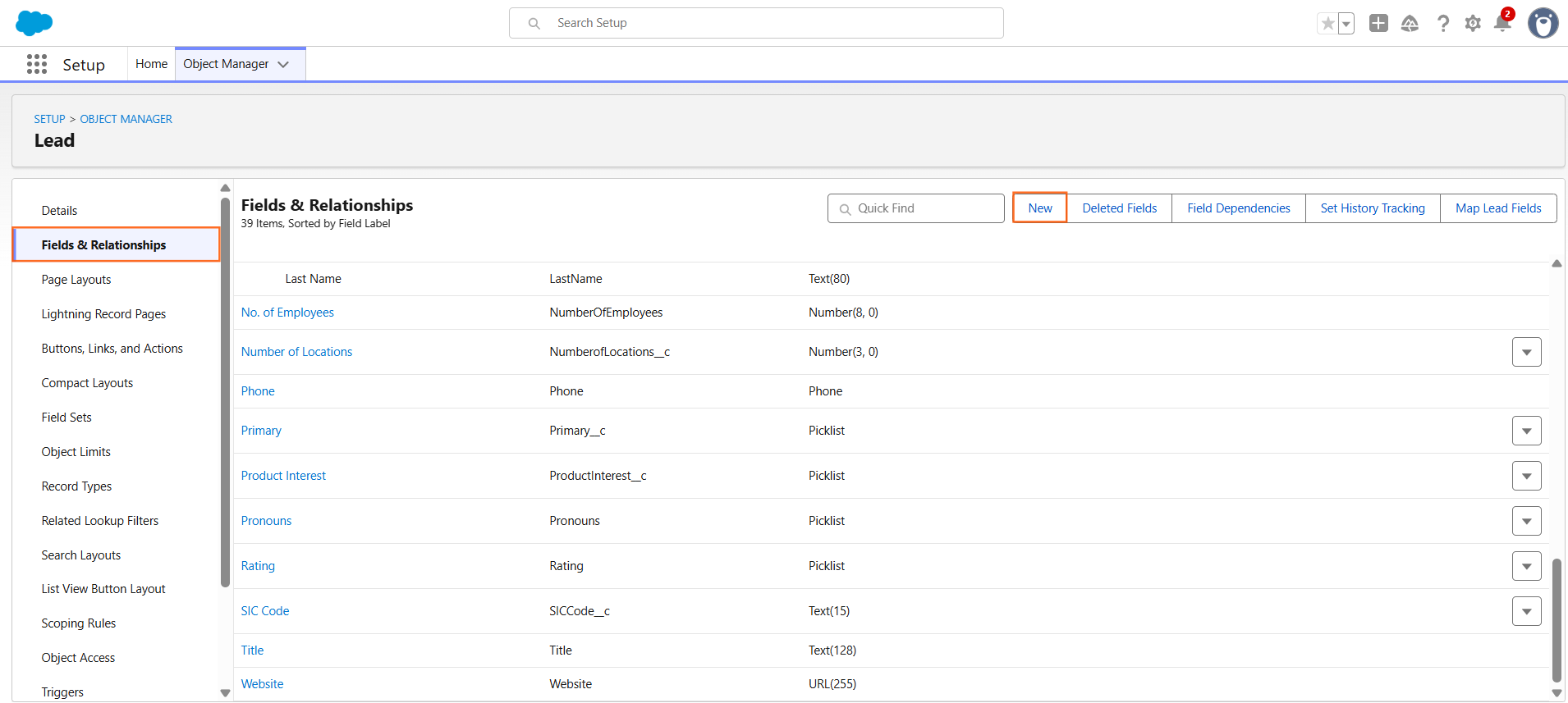 Step 1: Initiate Custom Field Creation