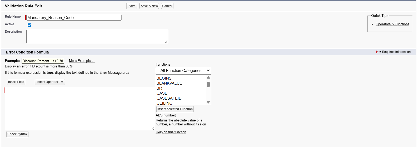 Step 2: Configuring the Rule