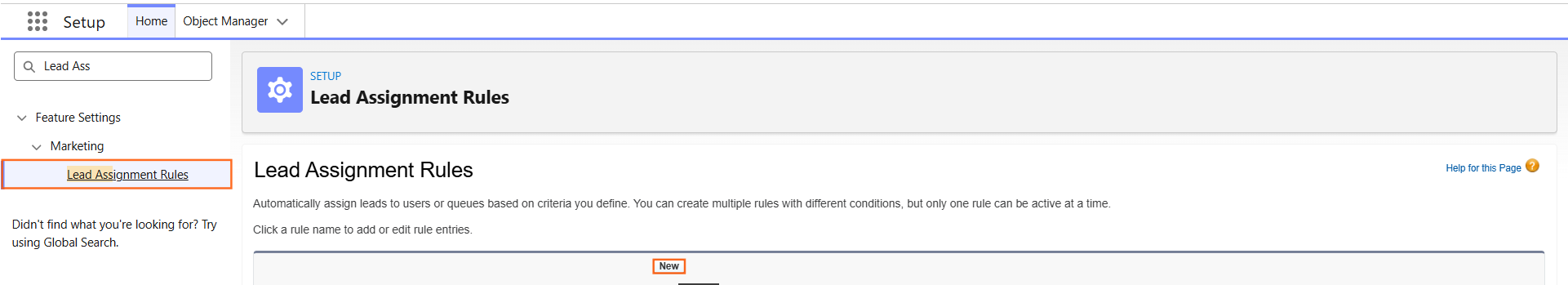 How do I assign leads using assignment rules? | Salesforce | Step 1