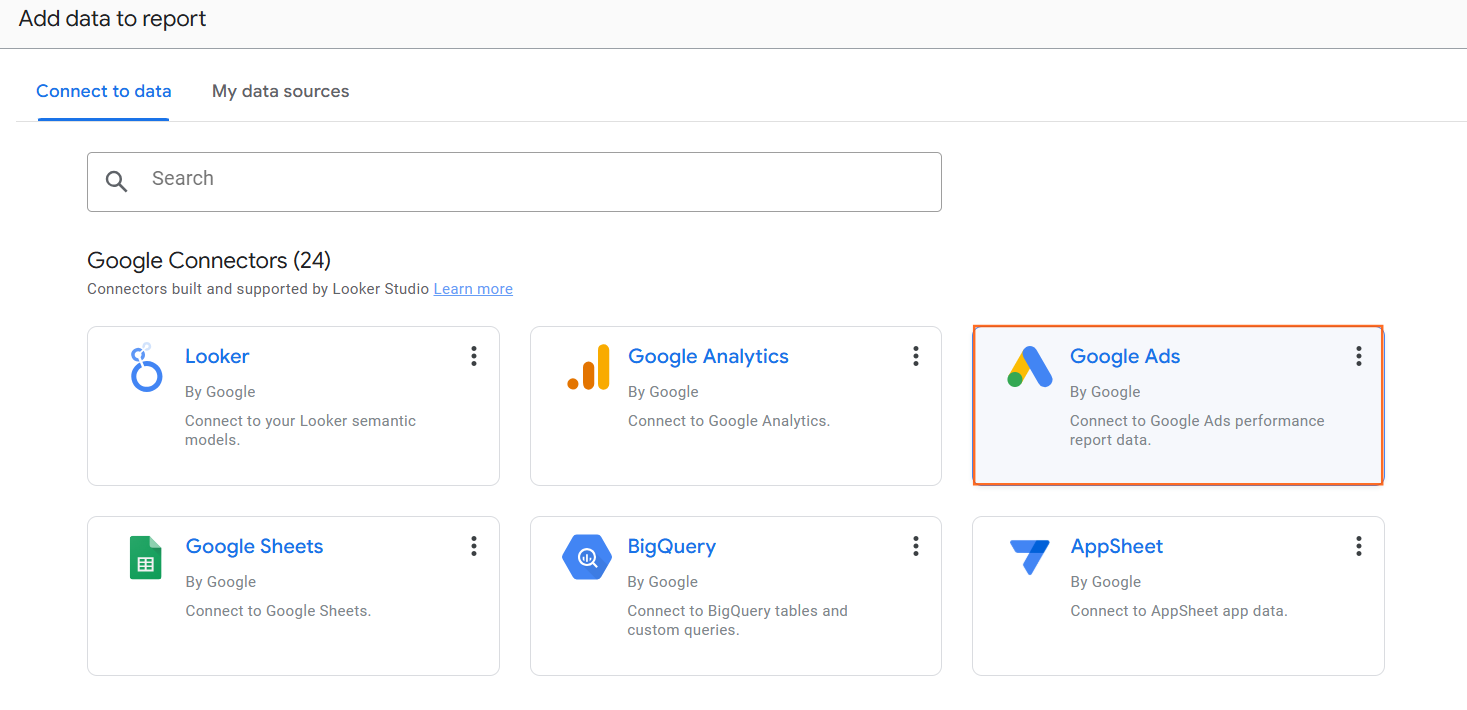 How do I build a Looker Studio report for Google Ads?