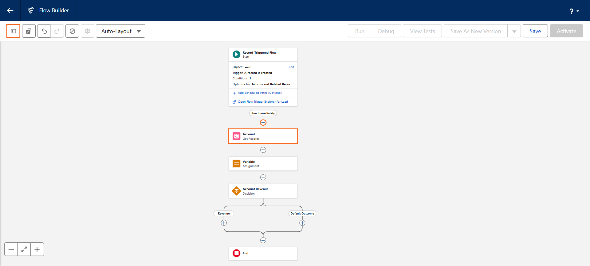 How do I create an automation rule in Flow Builder? | Salesforce | Step 3