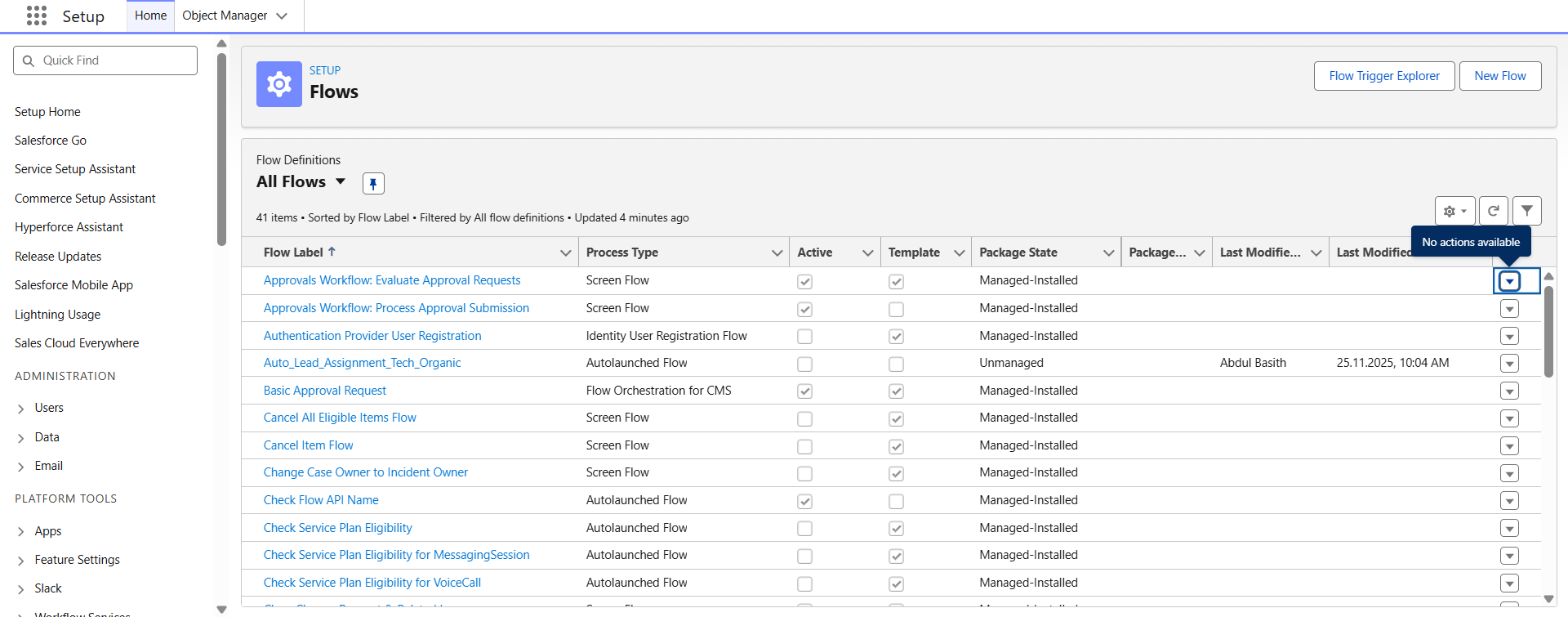 How do I deactivate a flow safely | Salesforce | step 1