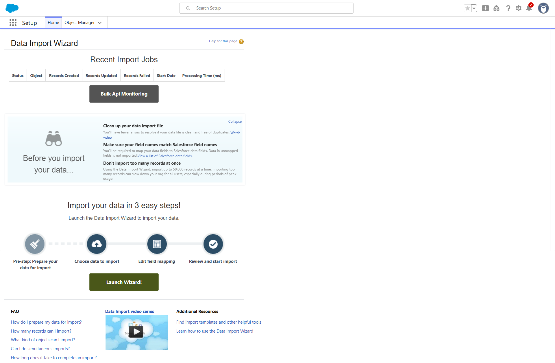 How do I import campaign data from a CSV? | Salesforce | Step 3