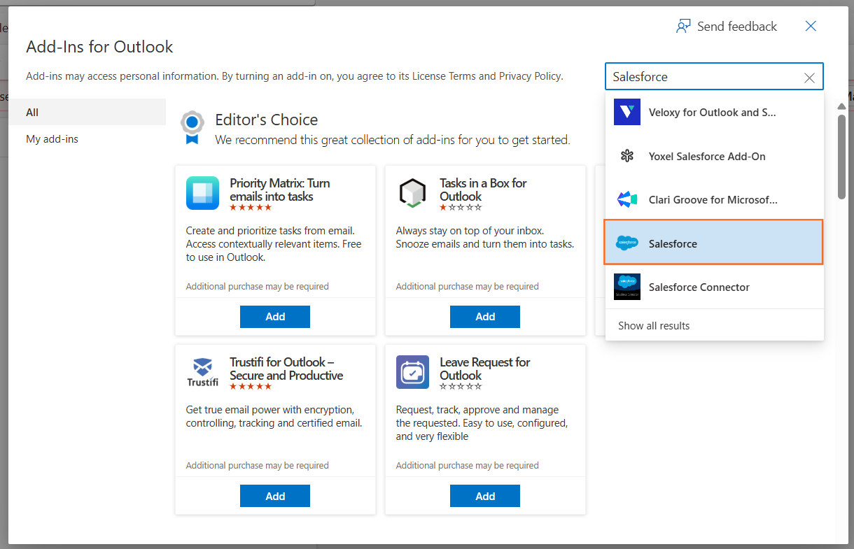 How do I integrate Salesforce with Outlook? | Salesforce | Step 2.1