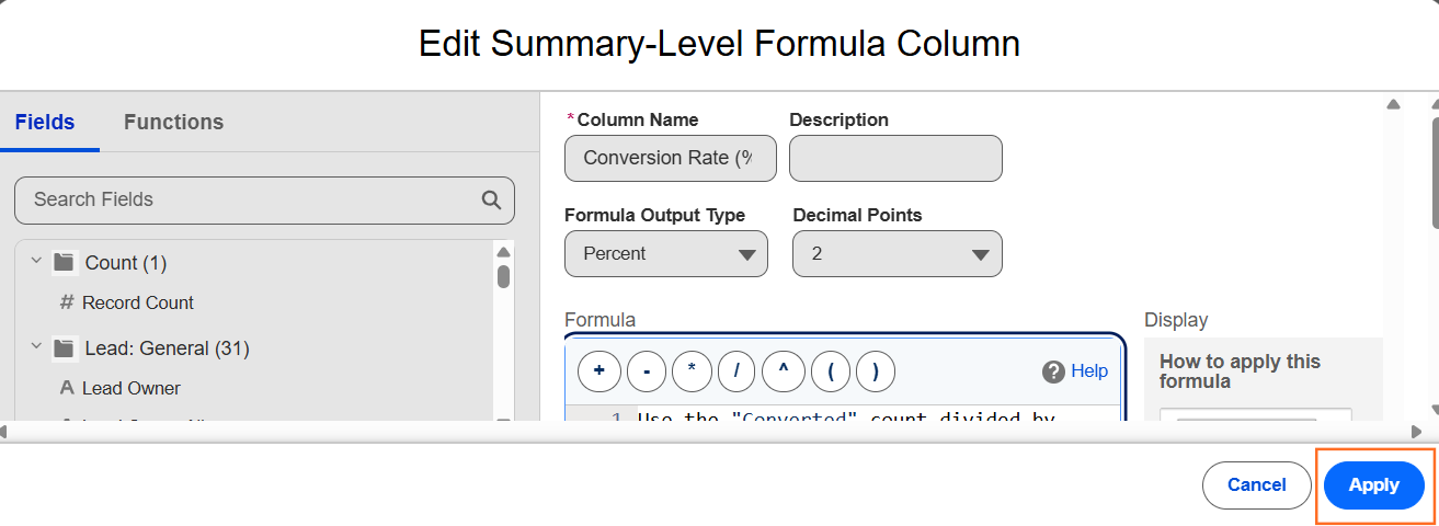 How do I measure conversion rate from lead to opportunity | Salesforce | Step 4.1