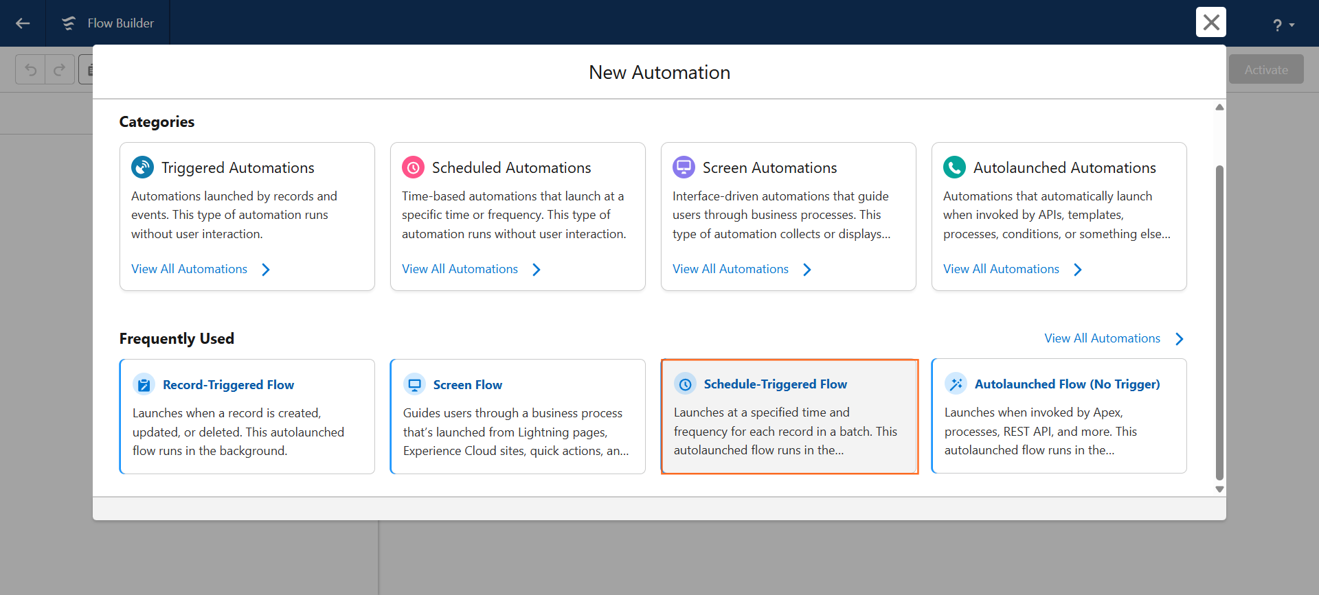 How do I schedule a flow to run daily? | Salesforce | Step 1