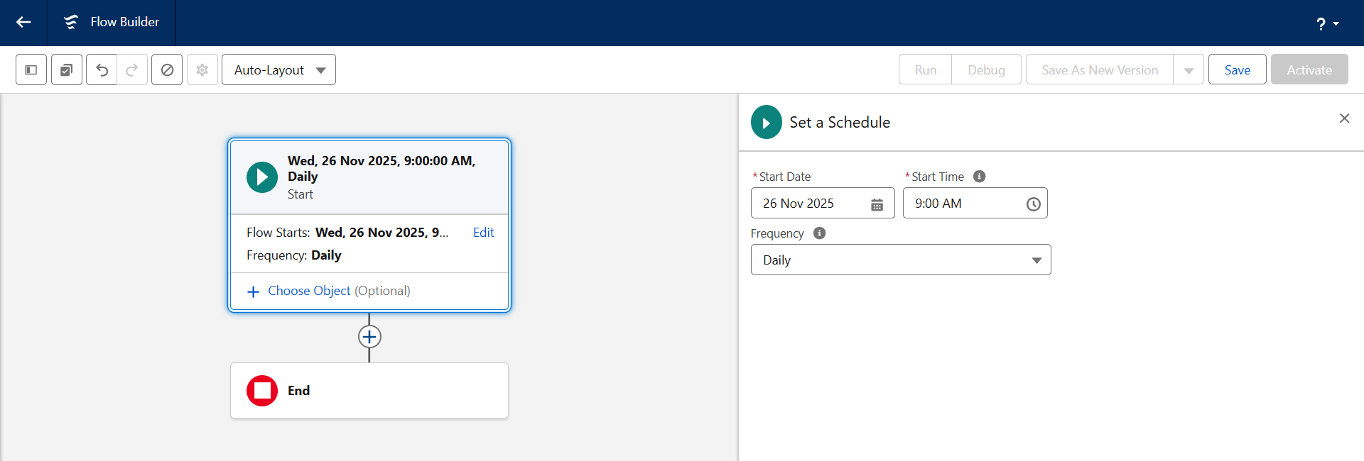 How do I schedule a flow to run daily? | Salesforce | Step 2