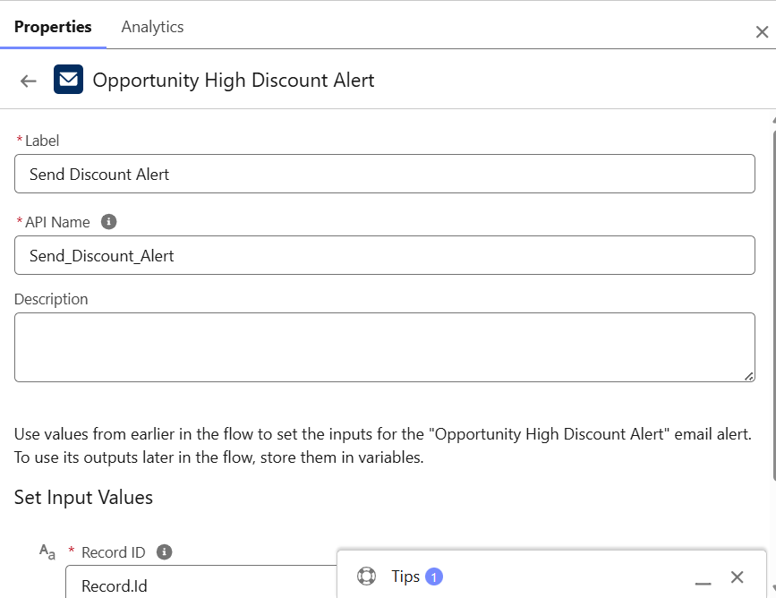 How do I send an email alert from a flow? | Salesforce | Step 2.2