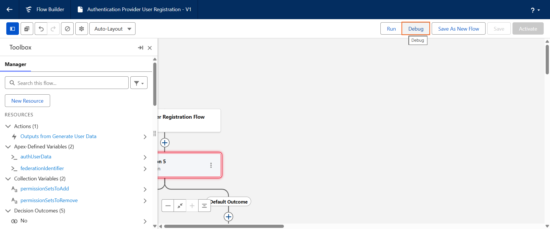 How do I test and debug a flow? | Salesforce | Step 1