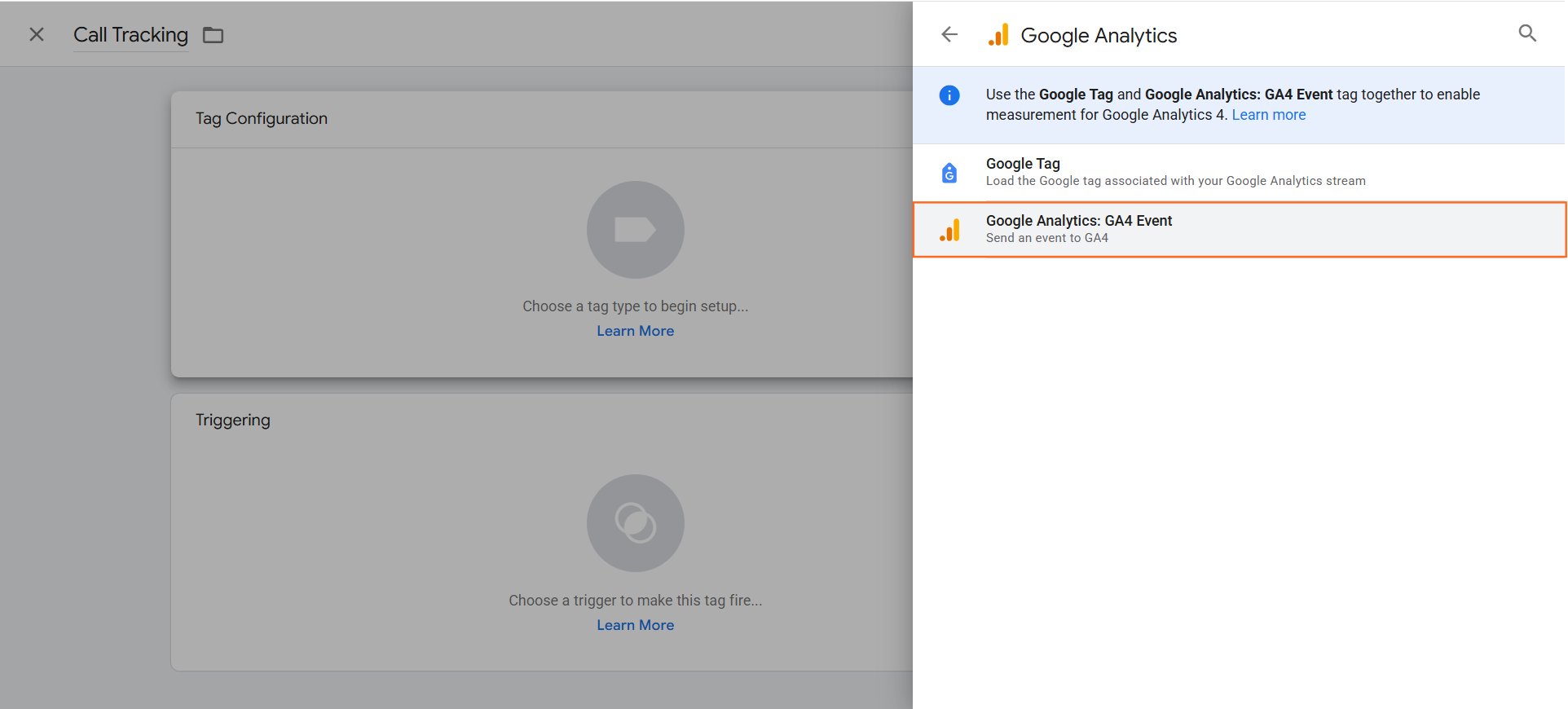 How do I track phone calls as conversions? Step 1.2