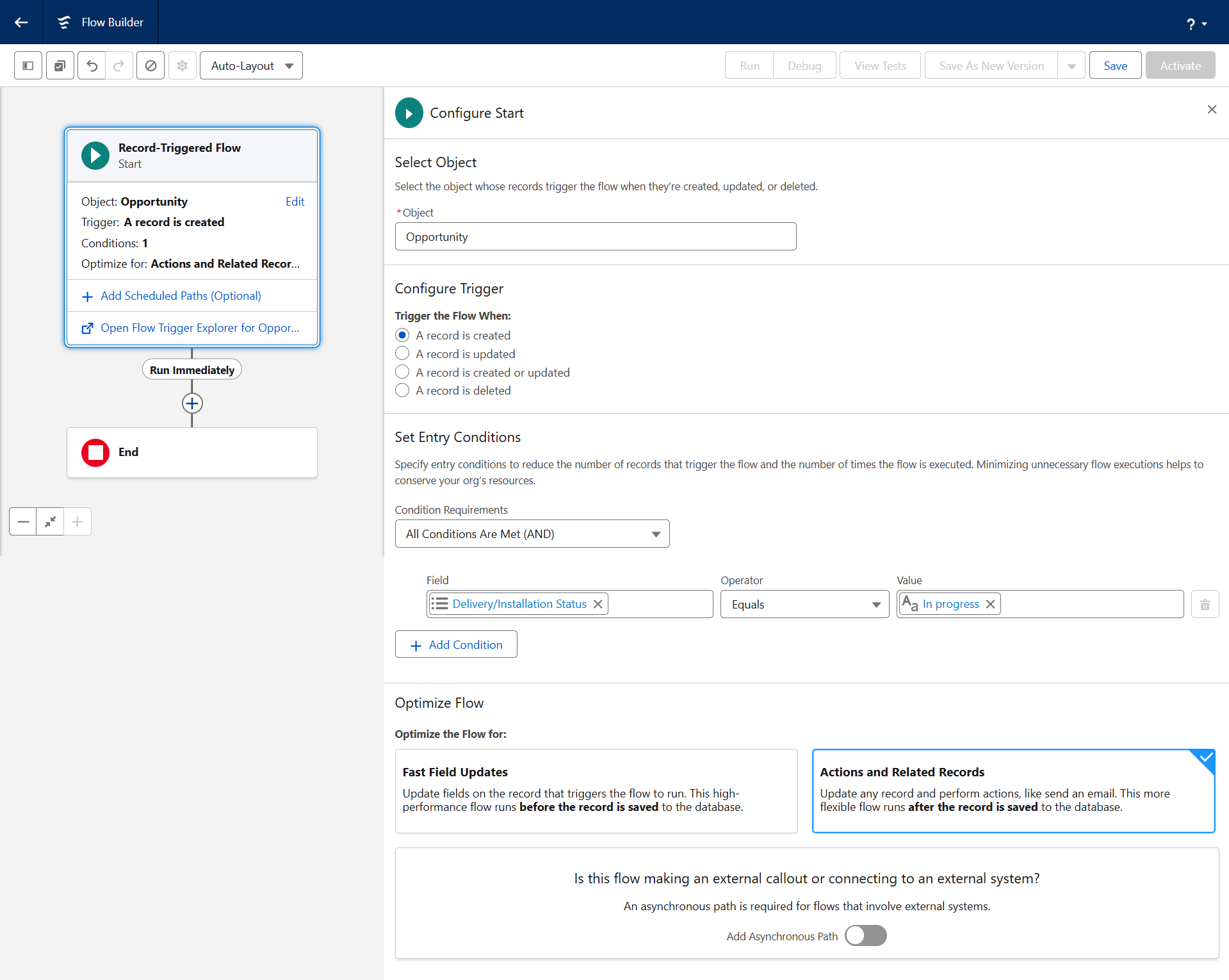 How do I trigger a flow when a record changes? | Salesforce | Step 2