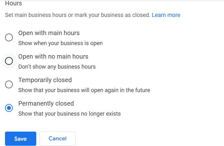 How do I update opening hours on Google?
