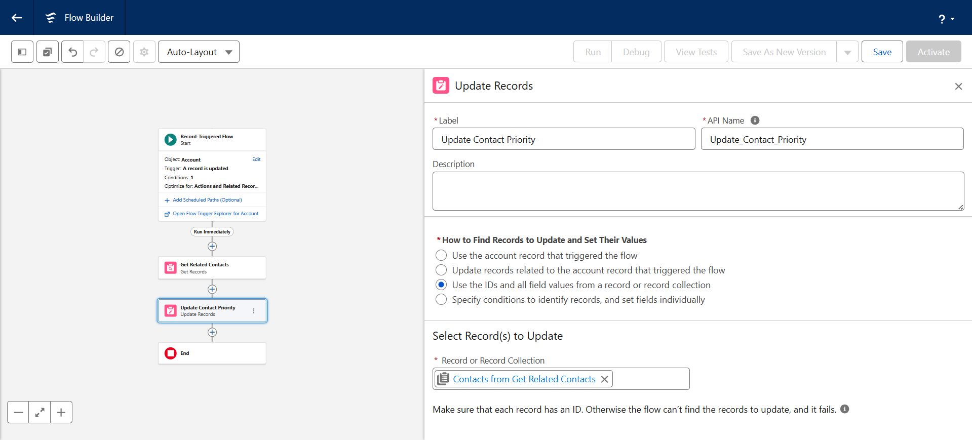 How do I update related records with a flow? | Salesforce | Step 3