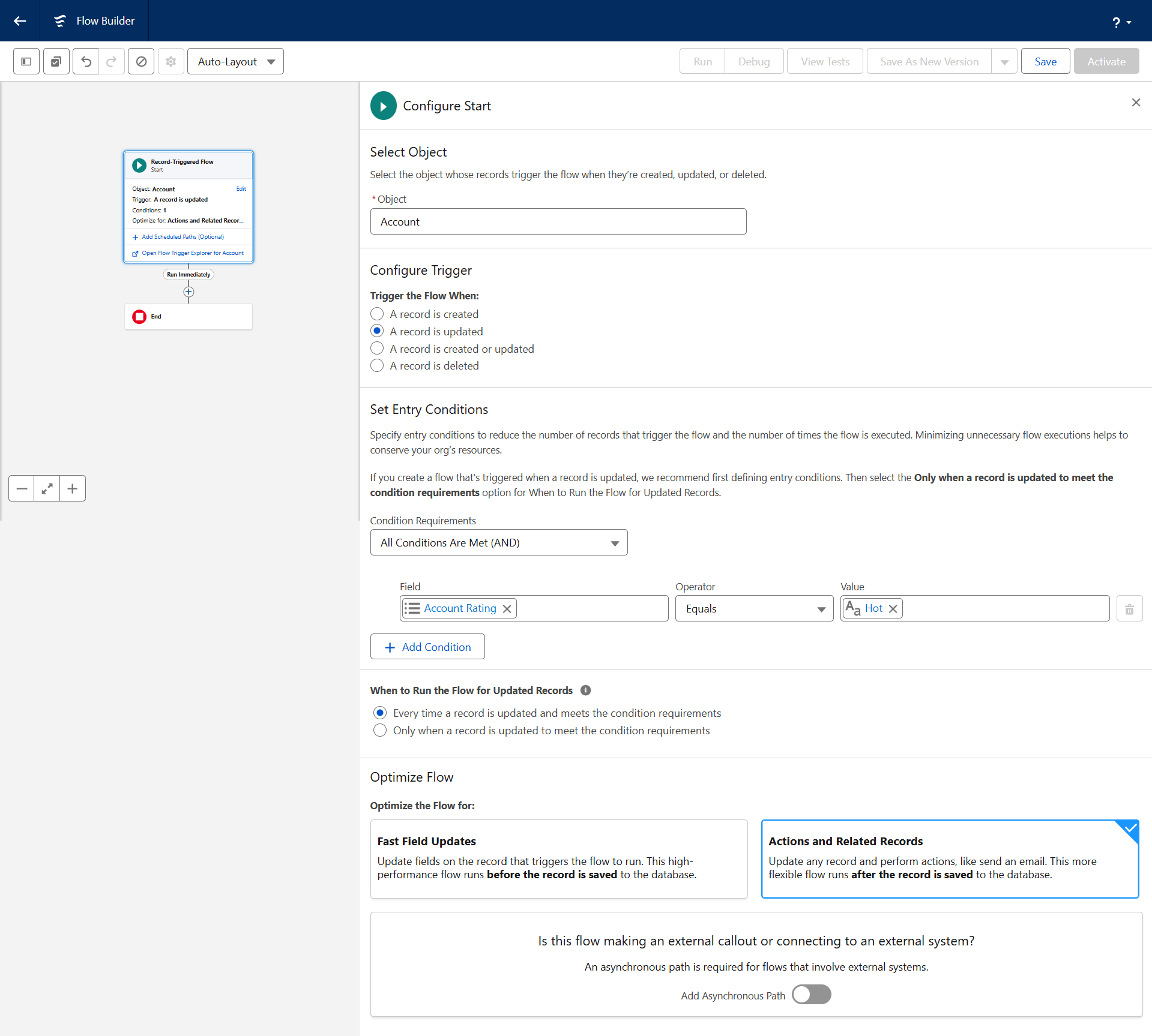 How do I update related records with a flow? | Salesforce | Step 1