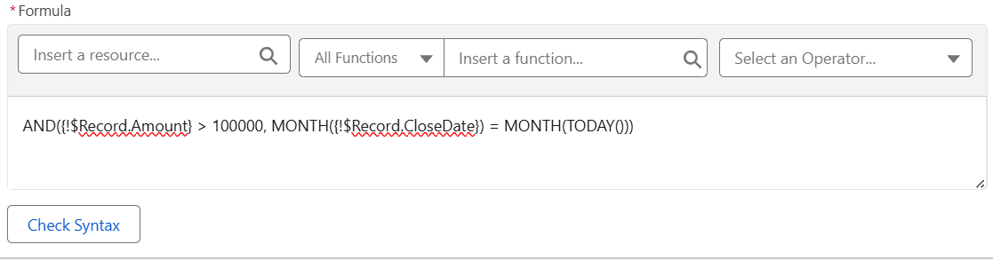 How do I use formula conditions in a flow | Salesforce | Step 2