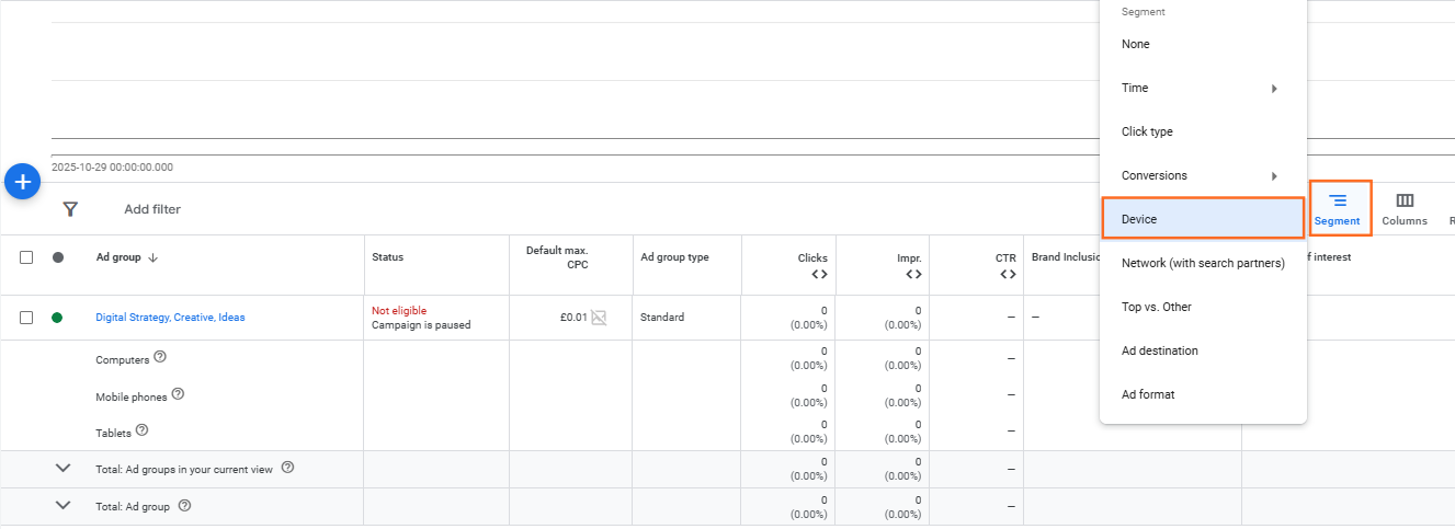 How do I view device-level performance?