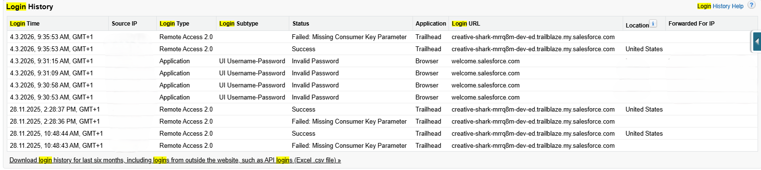 How do I view login history for a user? | Salesforce | Step 1